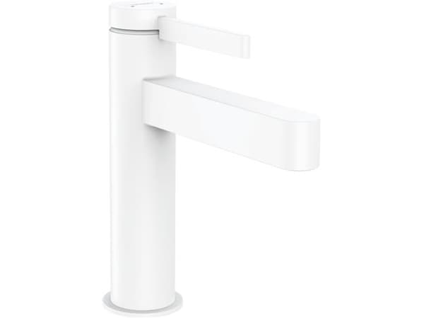 hansGrohe Finoris 1-grebs håndvaskarmatur 110 med løft-op bundventil mat hvid