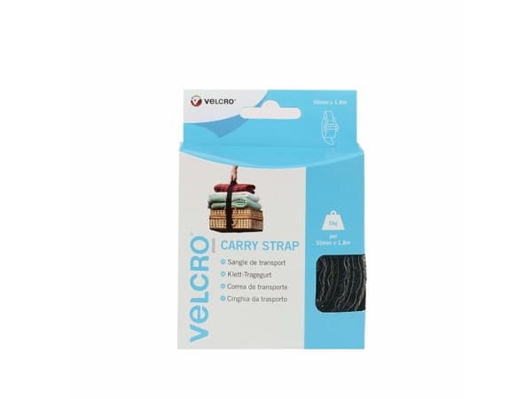 Velcro VEL-EC60326, Musta, 50 mm, 1,8 m, 1 kpl, Laatikko