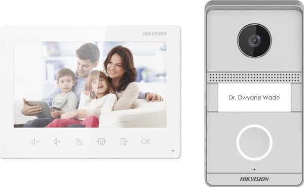 Hikvision Digital Technology DS-KIS101-P/FLUSH, 17,8 cm (7"), TFT, 1024 x 600 piksler, Sølv, Hvit, IP65, IK07 Silver, Vit