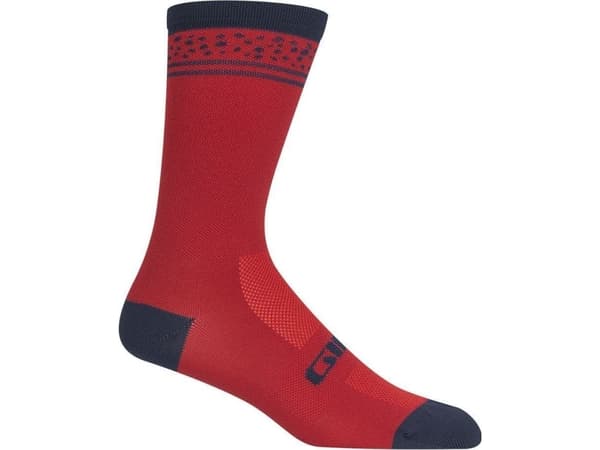 Giro GIRO COMP HIGH RISE sokker mørkerøde linjer str. XL (46–48)