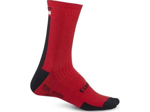 Giro Skarpety GIRO HRC + MERINO WOOL dark red black grey roz. XL (46-48) (NEW)