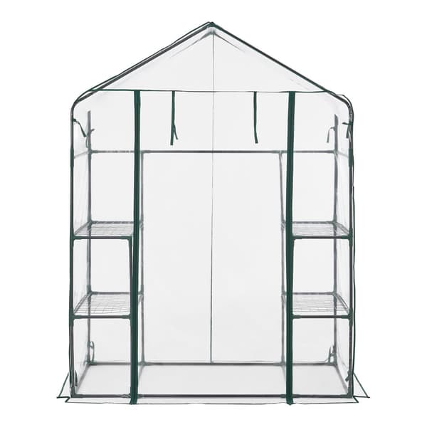 Växthus Hoorn 140x73x195 cm [en.casa]