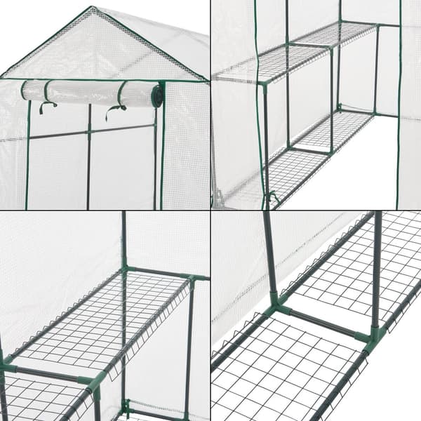Växthus Oosterhout 120x186x190 cm [en.casa]