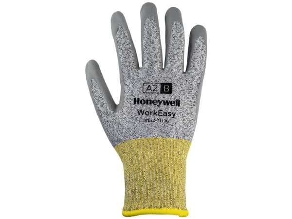 Honeywell WE22-7113G-6/XS, Beskyttende votter, Grå, XS, Workeasy, Slitebestandig, Punktering motstandsdyktig, Fiberglass, Polyurethan