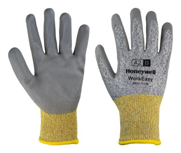 Honeywell WE22-7113G-6/XS, Beskyttende votter, Grå, XS, Workeasy, Slitebestandig, Punktering motstandsdyktig, Fiberglass, Polyurethan
