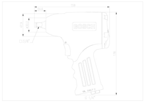 Bosch skiftnyckel 3/8IN 120NM M14