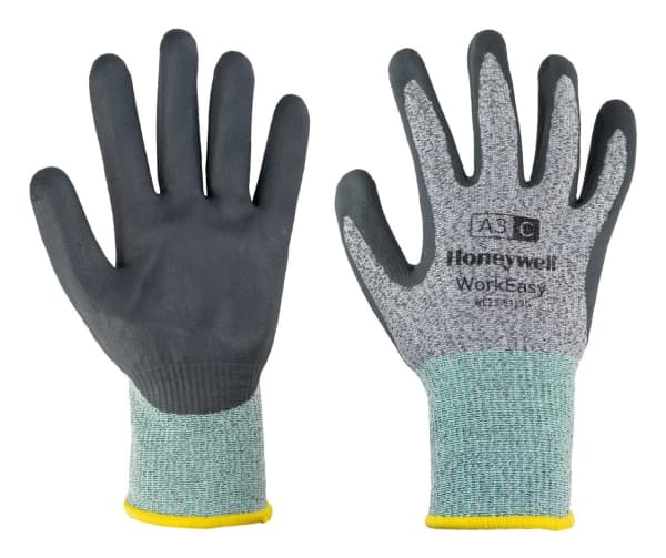 Honeywell WE23-5313G-11/XXL, Beskyttende votter, Grå, XXL, Workeasy, Slitebestandig, Oljebestandig, Punktering motstandsdyktig, Fiberglass, Nitrilsku