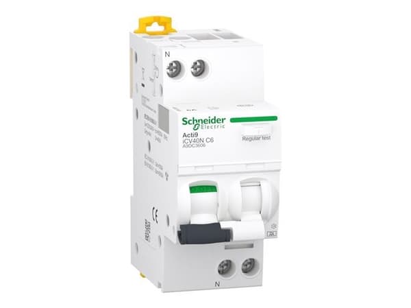 SCHNEIDER ELECTRIC Acti9 Yhdistelmäkytkin iCV40N 1P+N 6A C 30mA 6kA, luokka A, 36 mm