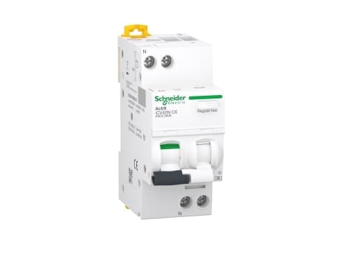 SCHNEIDER ELECTRIC Acti9 Yhdistelmäkytkin iCV40N 1P+N 6A C 30mA 6kA, luokka A, 36 mm