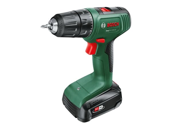 Bosch EasyDrill 18V-40 - Hammerbor/driver - 2 hastigheter - nøkkelfri borhylse 13 mm - 40 N·m - 2 batterier, inkludert lader - 18 V