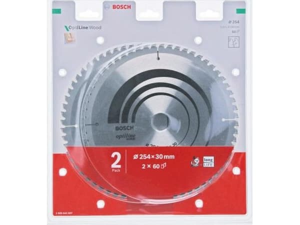 Bosch CIRCULAR LAYER 254X30MM 60T WOOD 2Pcs