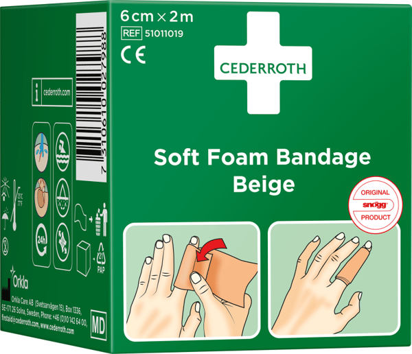 Myk skumbandasje Beige 6cm x 2m