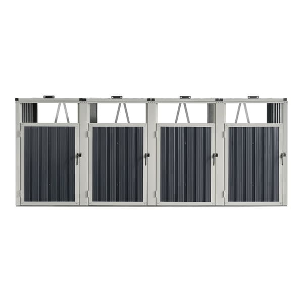 Sopkärlsskjul Tarbek avfallsskjul soptunneskydd plats för 4 sopkärlar 121x292x82 cm antracit [pro.tec]