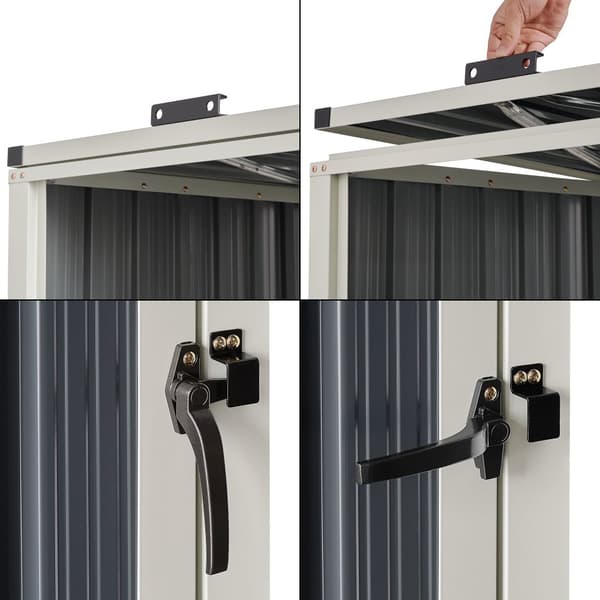 Sopkärlsskjul Tarbek avfallsskjul soptunneskydd plats för 3 sopkärlar 121x219x82 cm antracit [pro.tec]