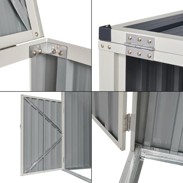 Sopkärlsskjul Tarbek avfallsskjul soptunneskydd plats för 3 sopkärlar 121x219x82 cm antracit [pro.tec]
