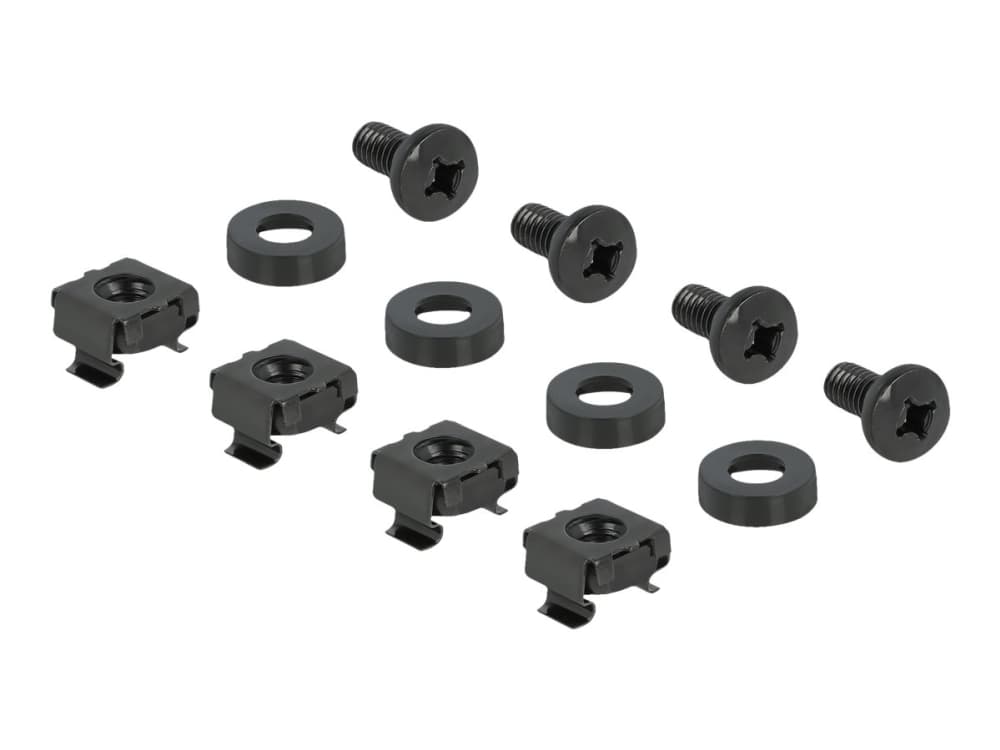 Delock - DIN-skena panel - monterbar på stativ - svart - 1U - 19"