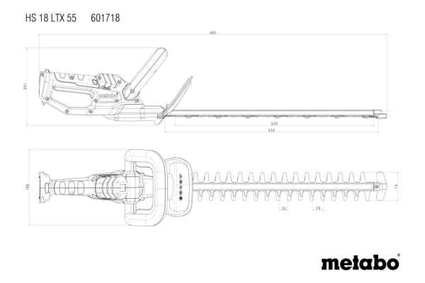 Metabo HS 18 LTX 55 - - sladdlös