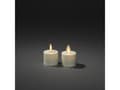 Pikkukuva 1 / 5: Konstsmide 1604-115 LED-fyrfadslys Sæt med 2 stk. Varmhvid (Ø x H) 3.5 cm x 5 cm