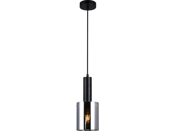 Italux hengende lampe Røkt taklampe til spisestuen Italux Sardo PND-5581-1-BK+SG