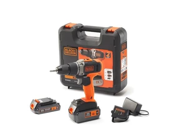 B+D 18V akku slagboremaskine m. 2.0 Ah/4.0Ah Li-ion Batteri