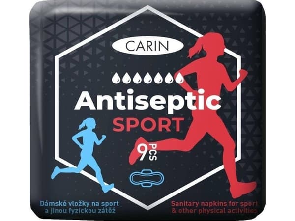 CARIN_Antiseptic Sport ultra-thin pads with wings for athletes 9pcs