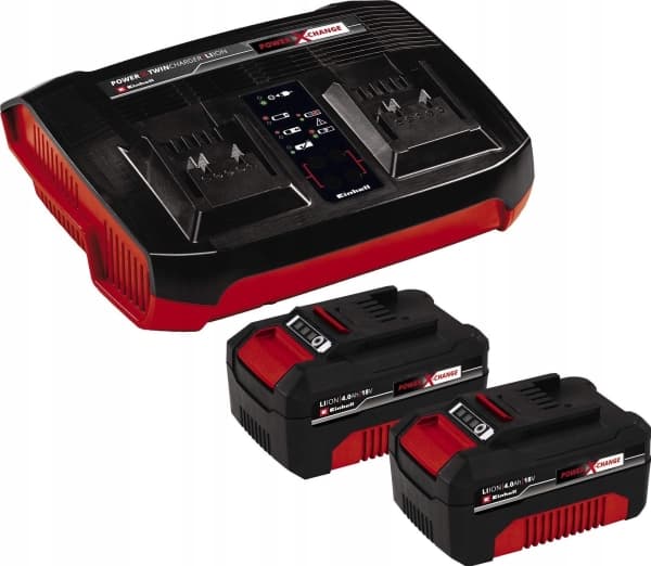 Einhell 2x 4.0Ah & Twincharger Kit PXC, Batterier medföljer