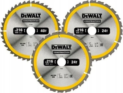 DeWALT DT1962-QZ, Trä, 21,6 cm, 1,7 mm, 7000 RPM, 2,6 mm, DeWALT