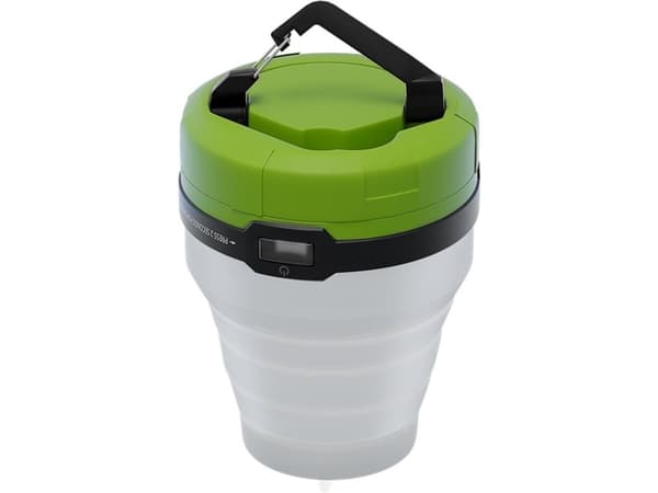 Goobay 58392, Akulla toimiva retkilyhty, Vihreä, Valkoinen, Akryylinitriilibutadieenistyreeni (ABS), Termoplastinen kumi (TPR), IPX4, CE, WEEE, 90 lm