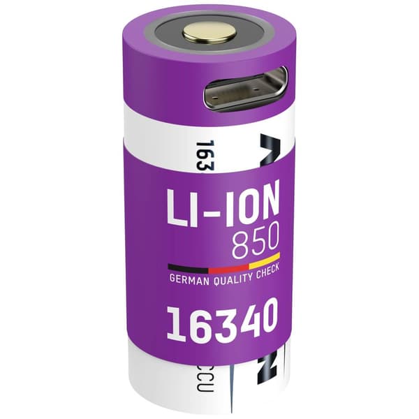 Ansmann 16340 USB-C®-batteri 16340 Li-Ion 3.6 V 850 mAh