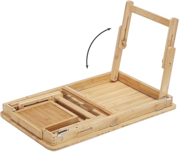 Fällbar Laptopställ i Bambu 54,5 x 34,5 x 29 cm Miljövänlig