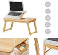 Miniatyrbillede 7 af 9: Fällbar Laptopställ i Bambu 54,5 x 34,5 x 29 cm Miljövänlig