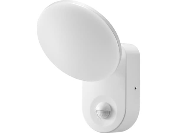 Orno RIOLIT LED vegglampe 15W, hagearmatur med bevegelsessensor, 1100lm, IP65, 4000K, hvit