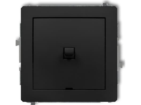 Karlik 12DWPUS-4.1, Tryckknappsbrytare, Svart, IP20, 250 V, 10 A