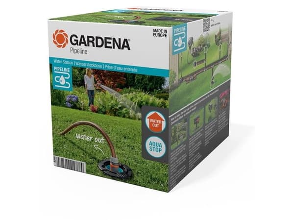 Gardena Pipeline - Underjordisk vannkobling - med vannstopp