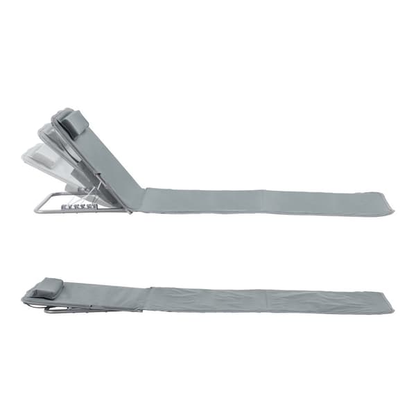 Strandmadrass Cellorigo set om 2 mörkgrå 160x49 cm [en.casa]