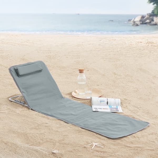 Strandmadrass Cellorigo set om 2 mörkgrå 160x49 cm [en.casa]