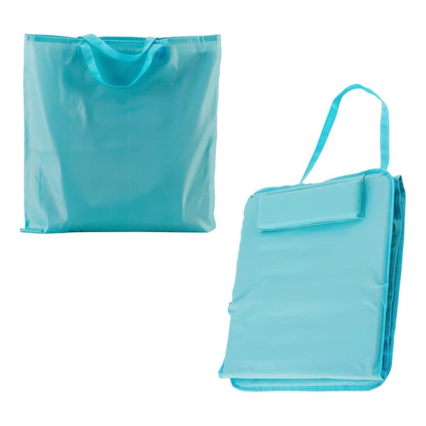 Strandmadrass Cellorigo set om 2 turkos 160x49 cm [en.casa]