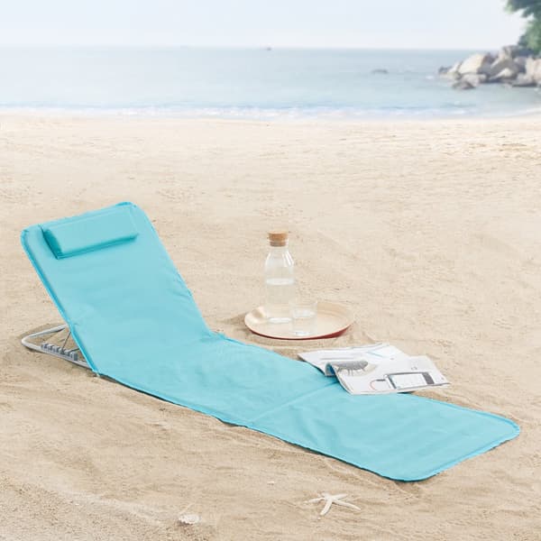 Strandmadrass Cellorigo set om 2 turkos 160x49 cm [en.casa]