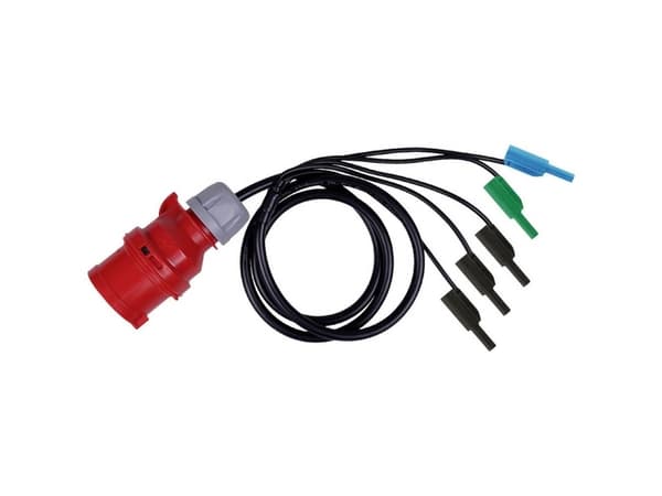 Metrel A 1641 Mätadapter CEE-koppling 16A 3-polig (värde.1391298) - banankontakt 4 mm