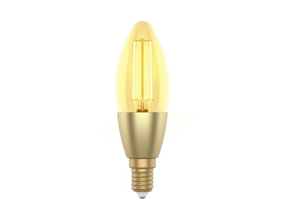 WOOX R5141, Smart glödlampa, Wi-Fi/Bluetooth, Guld, 802.11b, 802.11g, Wi-Fi 4 (802.11n), LED, Gjuten aluminium, Glas