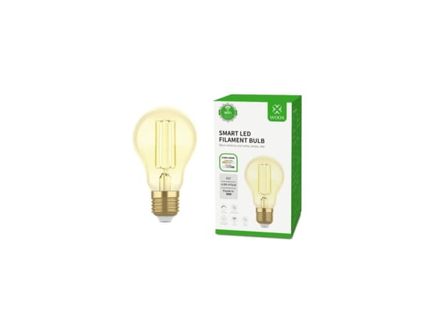 WOOX R5137, Smartpære, Wi-Fi/Bluetooth, Gult, 802.11b, 802.11g, Wi-Fi 4 (802.11n), LED, Aluminium, Glass