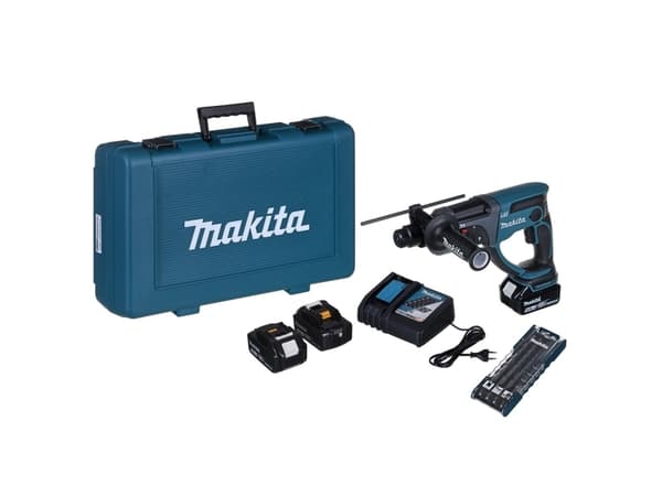 MAKITA HAMMERDRILL MED CHASSISVALG 18V 3x5,0Ah 1,9J DHR202RTE3