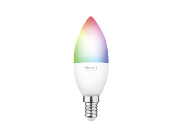 Trust 71280, Smartpære, Wi-Fi, Hvit, LED, E14, Stearinlys