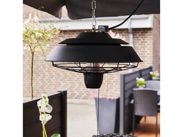 HORTUS Terrassevarmer hængemodel 1500 W, HA, Ø42 cm, sort (211-301)