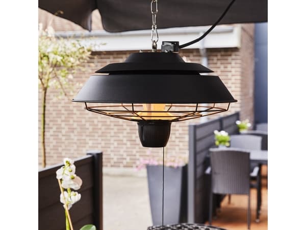 HORTUS Terrassevarmer hængemodel 1500 W, HA, Ø42 cm, sort (211-301)