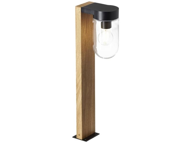 Brilliant 96373/76 Cabar Golvlampa utomhus E27 Wood (dark), Svart
