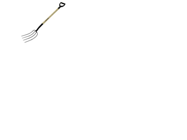 Fiskars 4-tanns rive med trehåndtak (1023112)