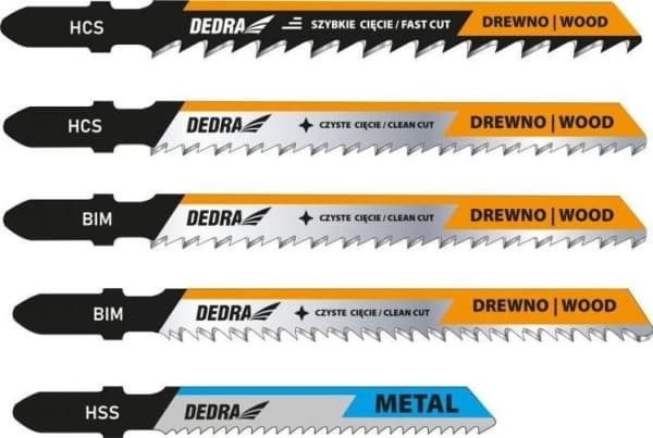 Dedra 08T003 stikksagblad 5 stk.