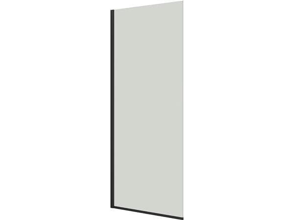 Dansani D101-03 fast væg 197,5 x 97-99 cm sort/klart glas