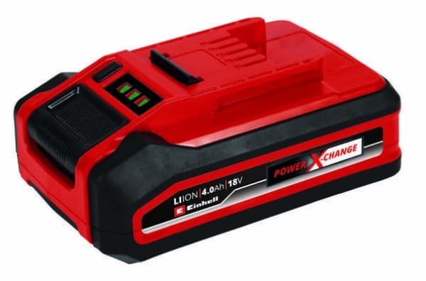 Einhell Power-X-Change Plus, Batteri, Litium-Ion (Li-Ion), 4 Ah, 18 V, Svart, Röd, Akrylnitrilbutadienstyren (ABS)